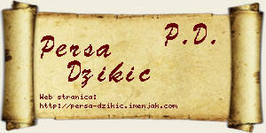 Persa Džikić vizit kartica